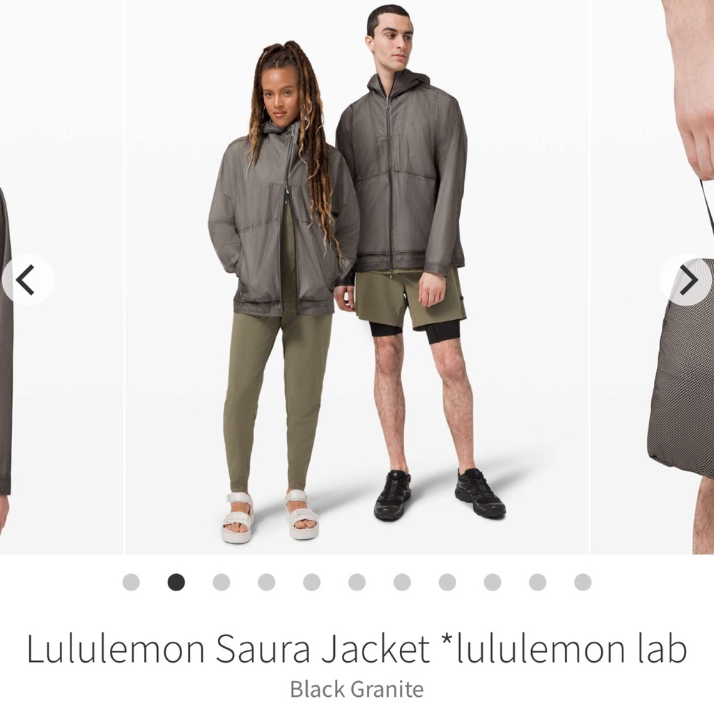 Lululemon Lab Saura jacket waterproof unisex graphite size‎ XS